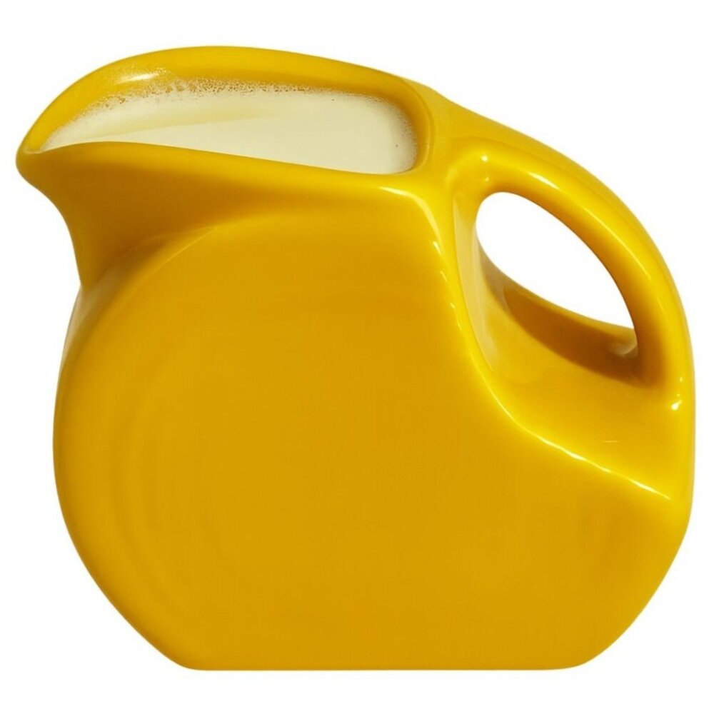 Fiestaware Fiesta Small CERAMIC Mini Disk Pitcher CARAFE Daffodil Yellow 4